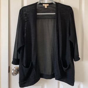 Sheer Black Cardigan